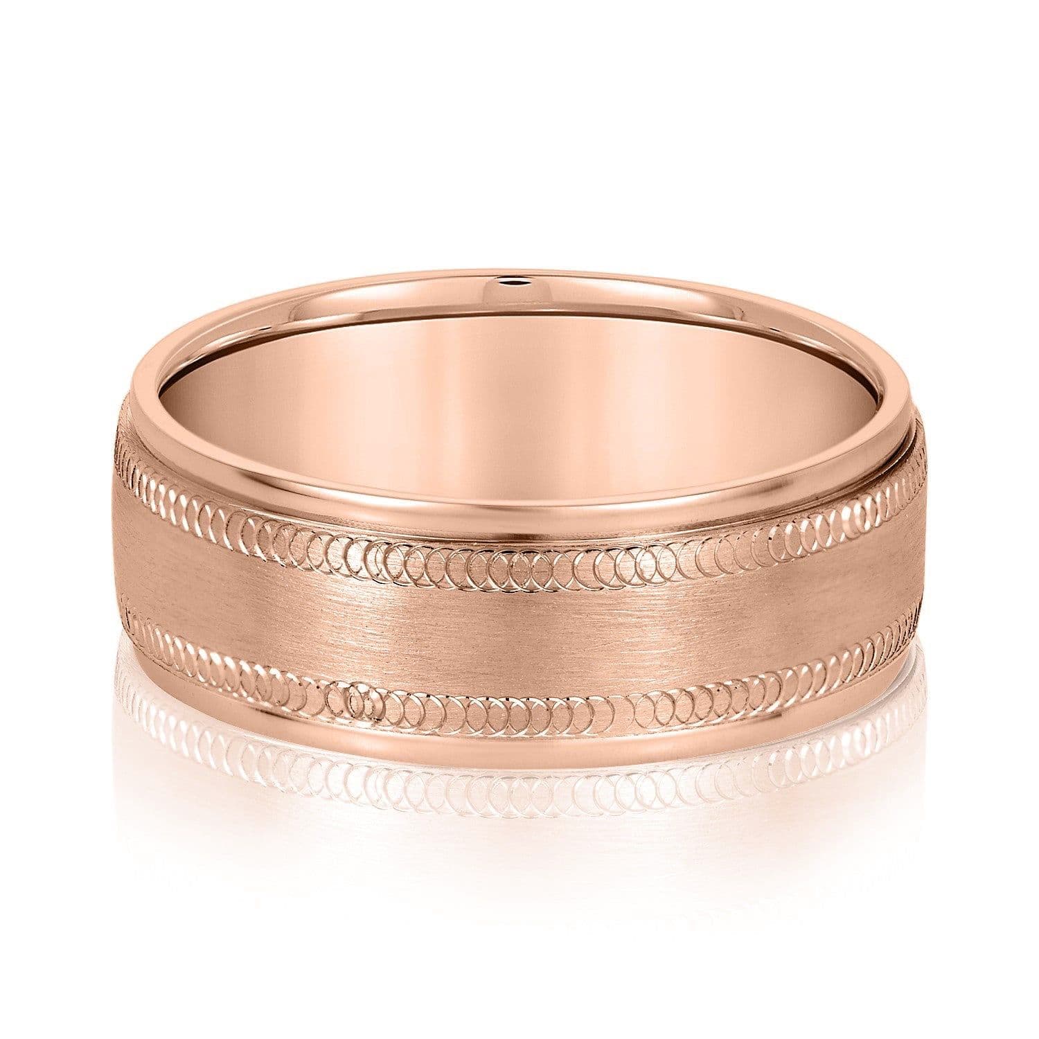 Men's Fine Etched Classic Wedding Band