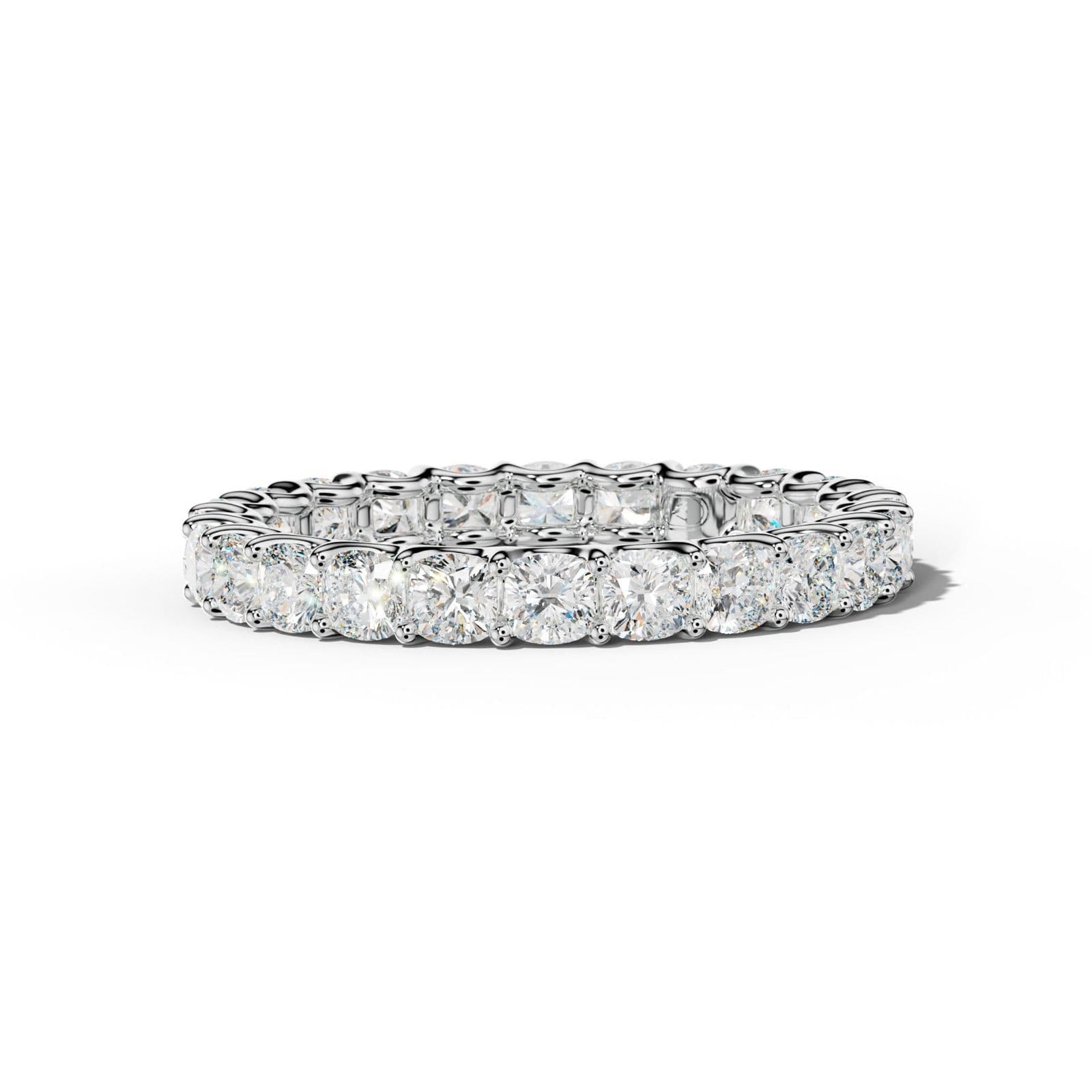 3.0 Carat Cushion Diamond Eternity Band U Prong