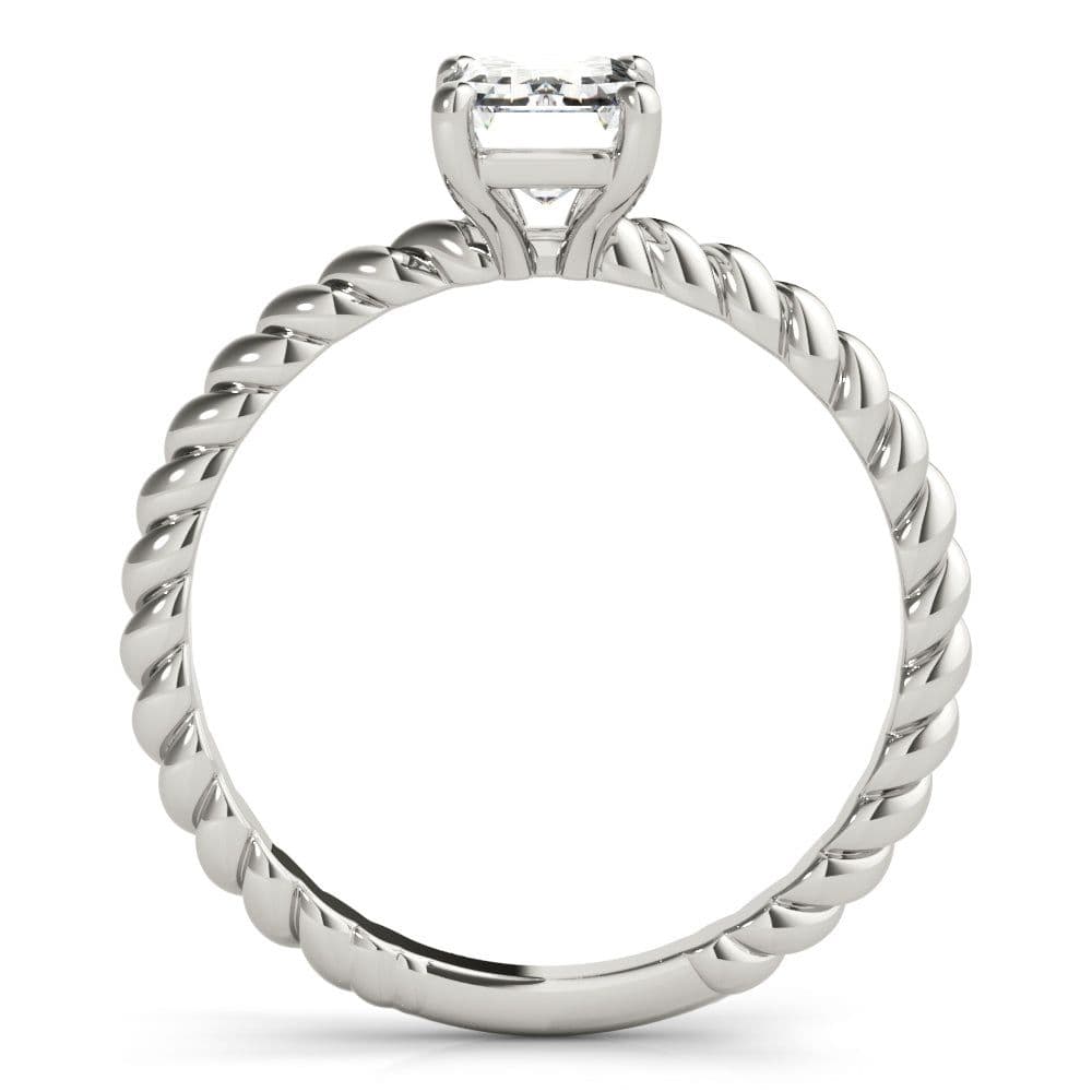 Eleanor Emerald Diamond Solitaire Engagement Ring