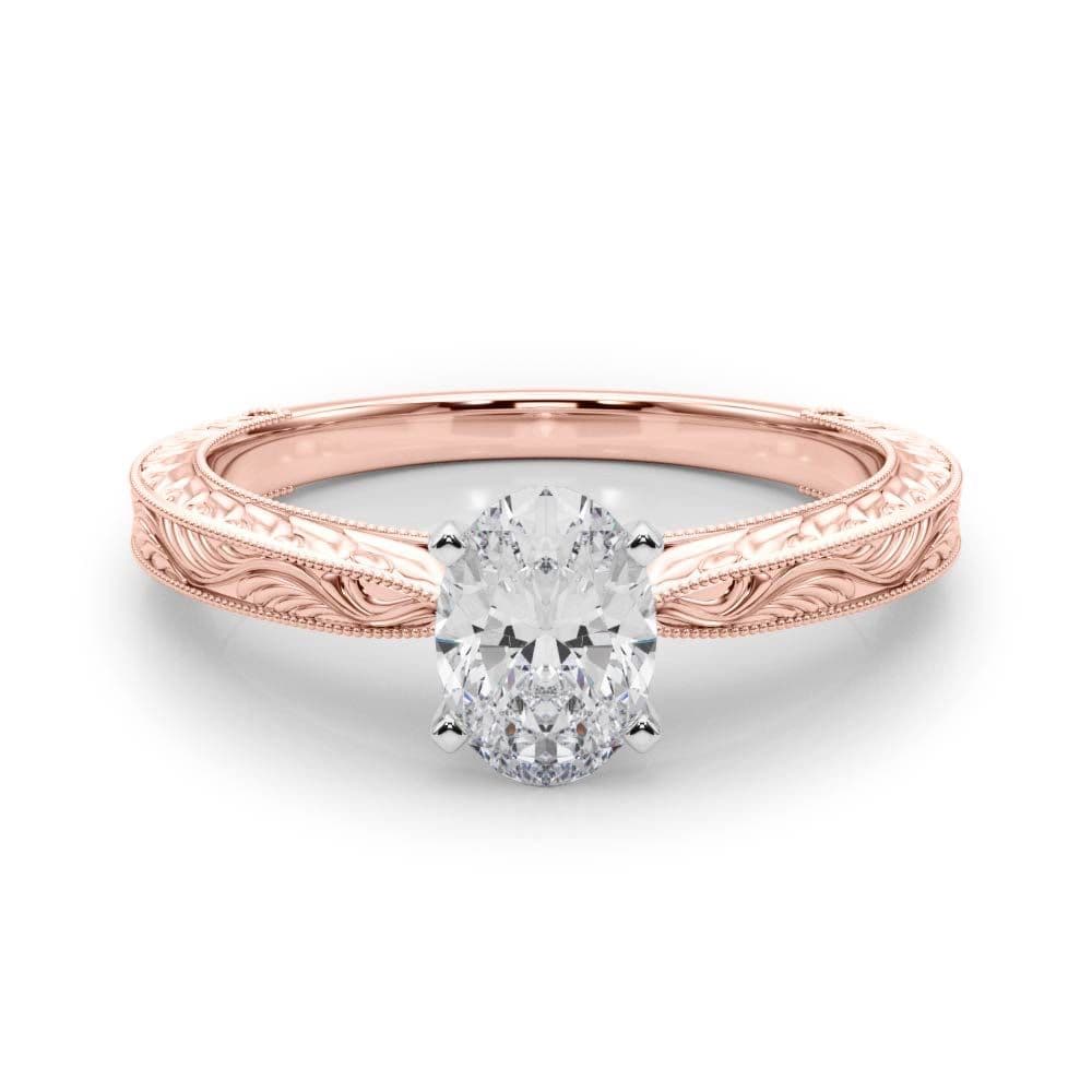 Victoria Oval Diamond Solitaire Engagement Ring