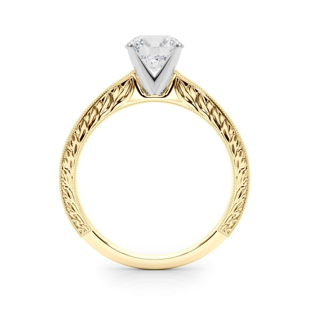 Victoria Round Diamond Solitaire Engagement Ring