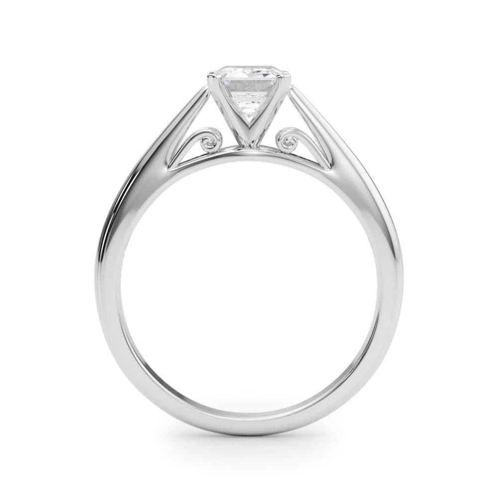 Katerina Emerald Diamond Solitaire Engagement Ring