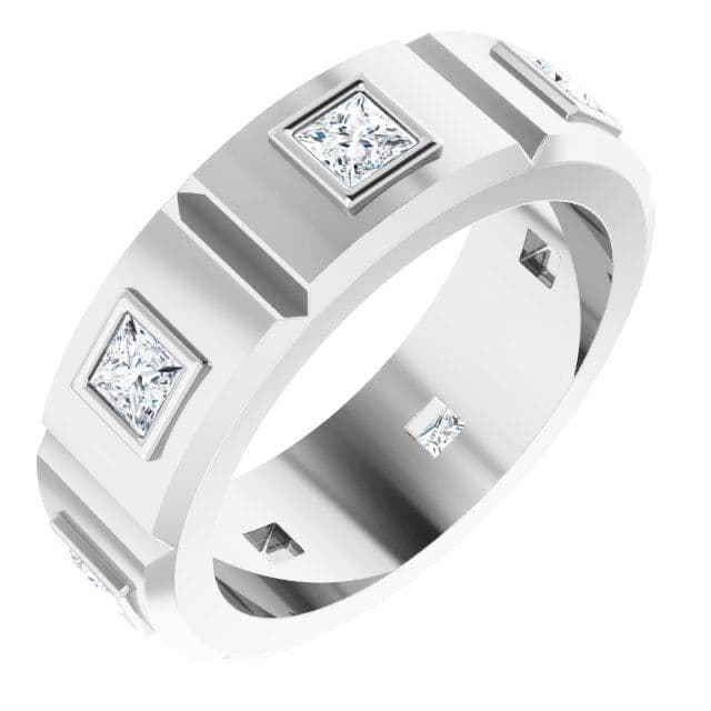1.25 ctw Princess Cut Diamond Eternity Band