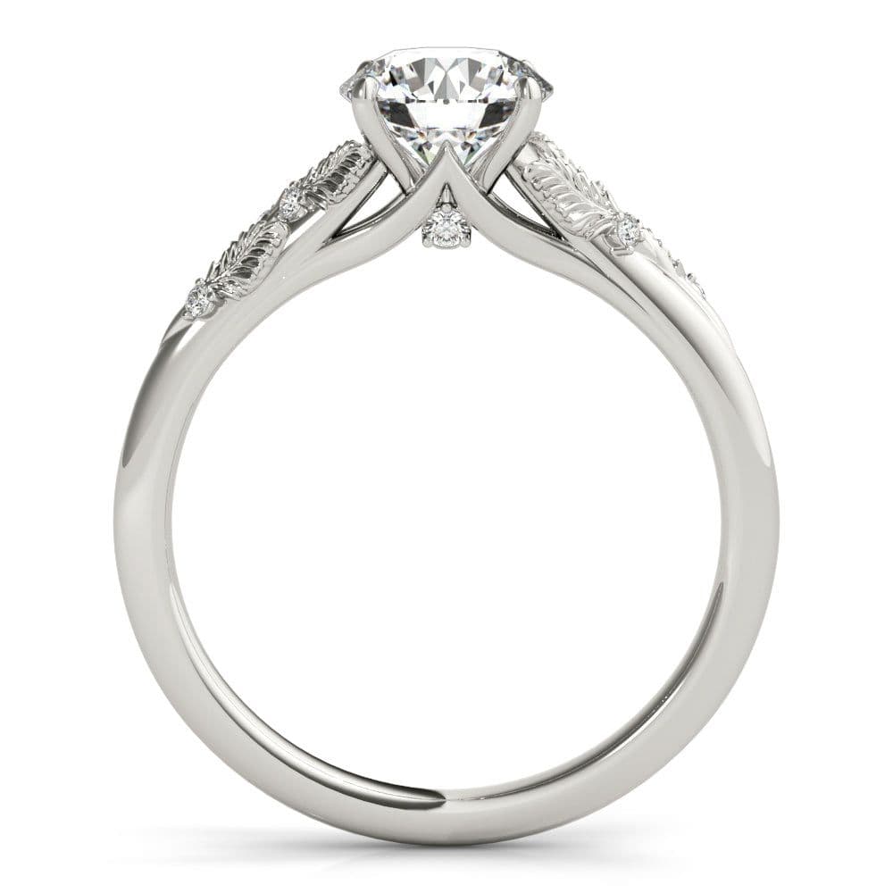 Laurel Round Diamond Solitaire Engagement Ring