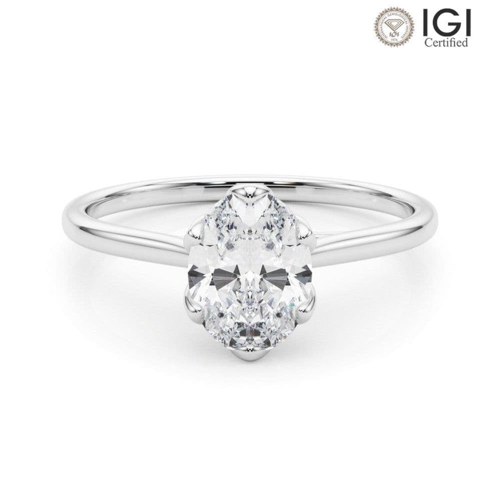 Esme Oval Lab Grown Diamond Solitaire Engagement Ring IGI Certified