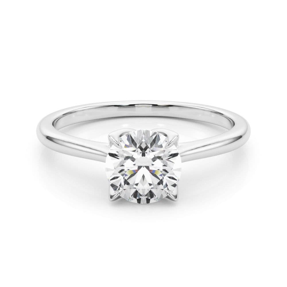 Flora Round Diamond Solitaire Engagement Ring