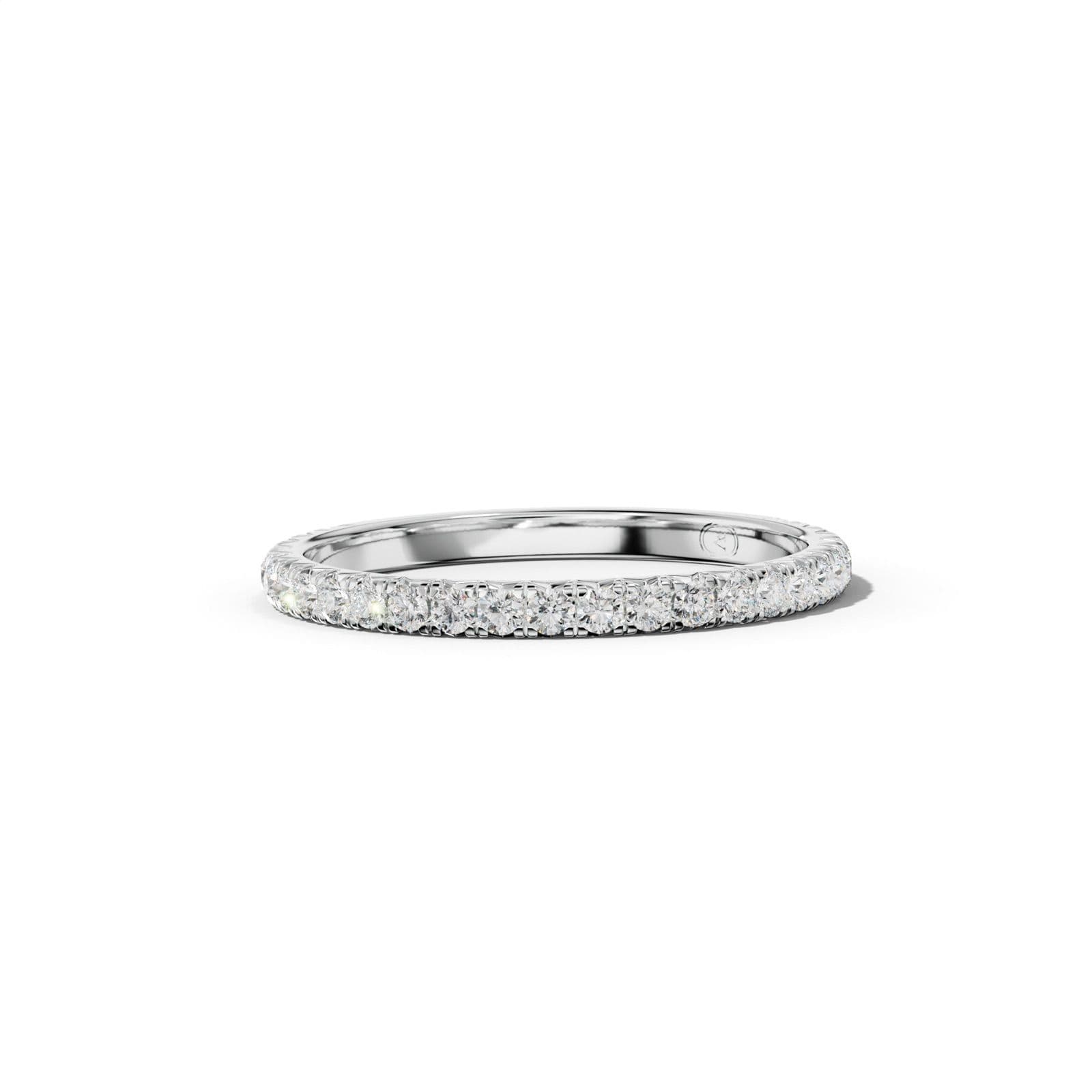 1/2 Carat Round Diamond French Pave 3/4 Anniversary Band
