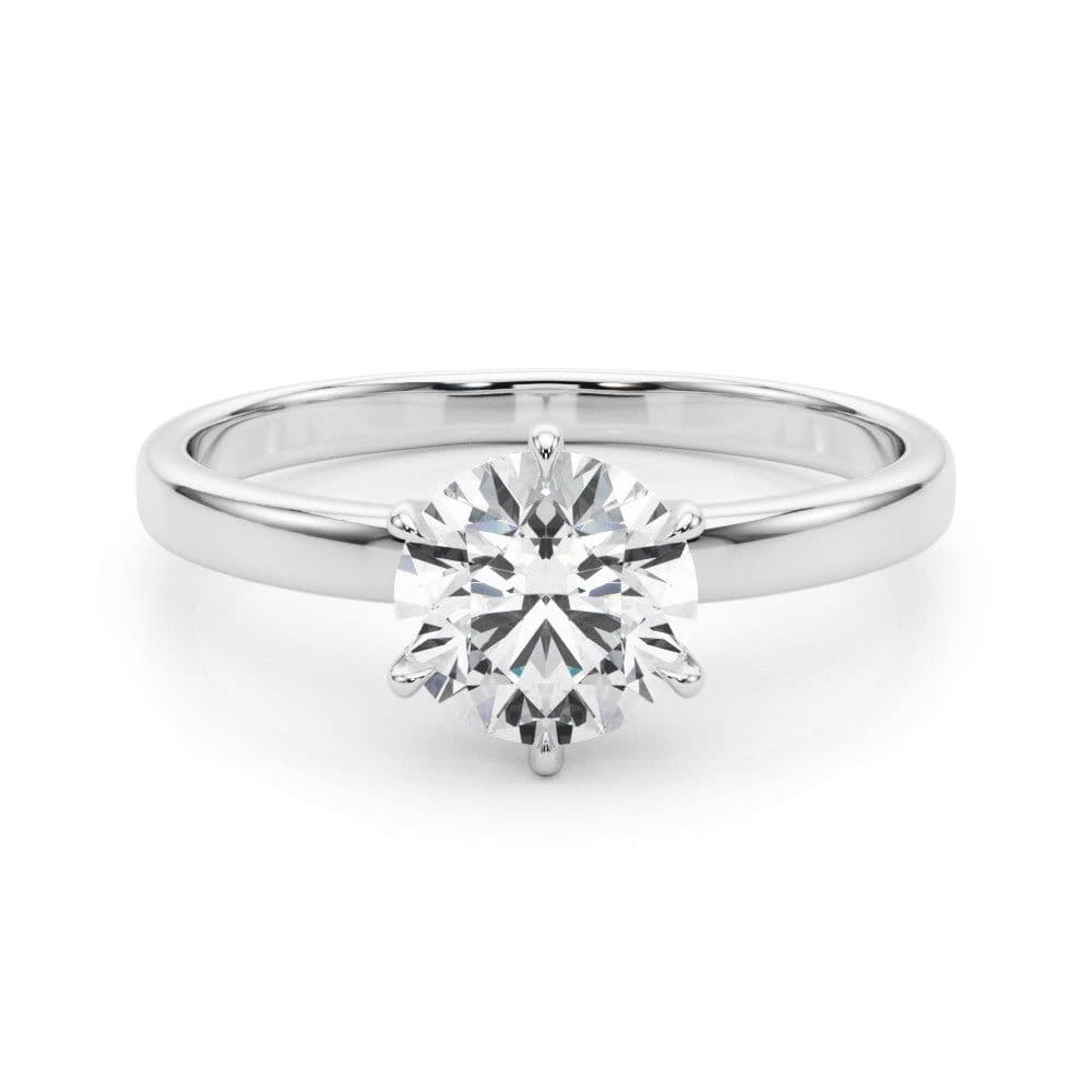 Reigna Round Diamond Solitaire Engagement Ring