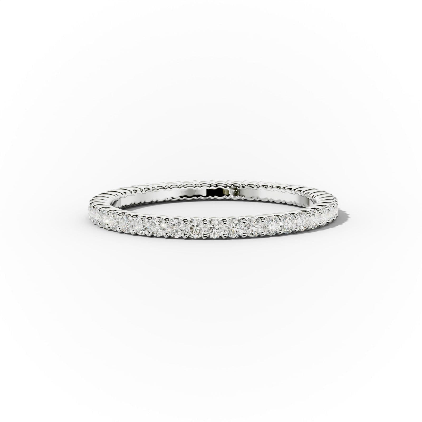 1/2 Carat Round Cut Diamond Classic Eternity Band Shared Prong