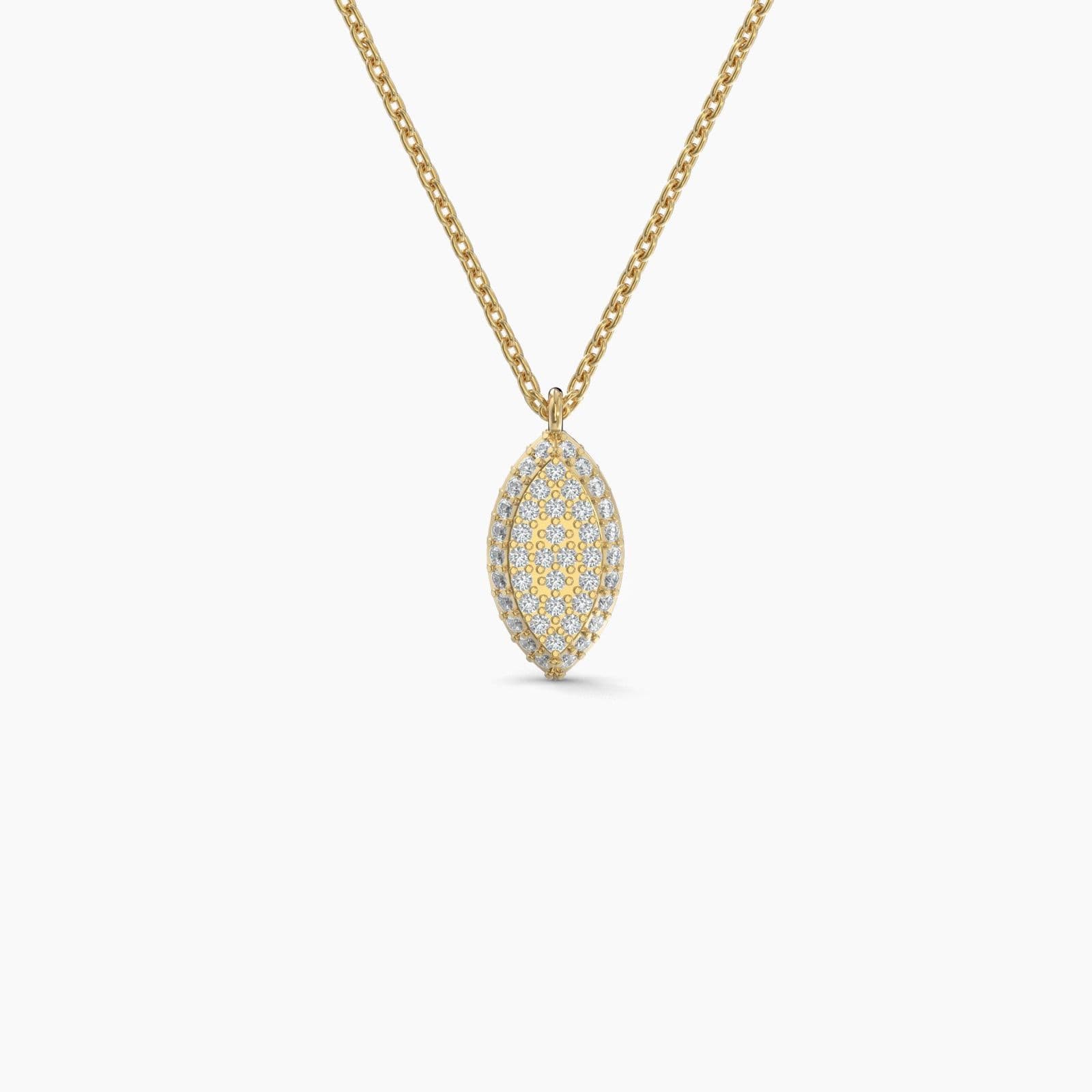 Double Sided Diamond & Sapphire Marquise Shaped AMoré Pavé Necklace