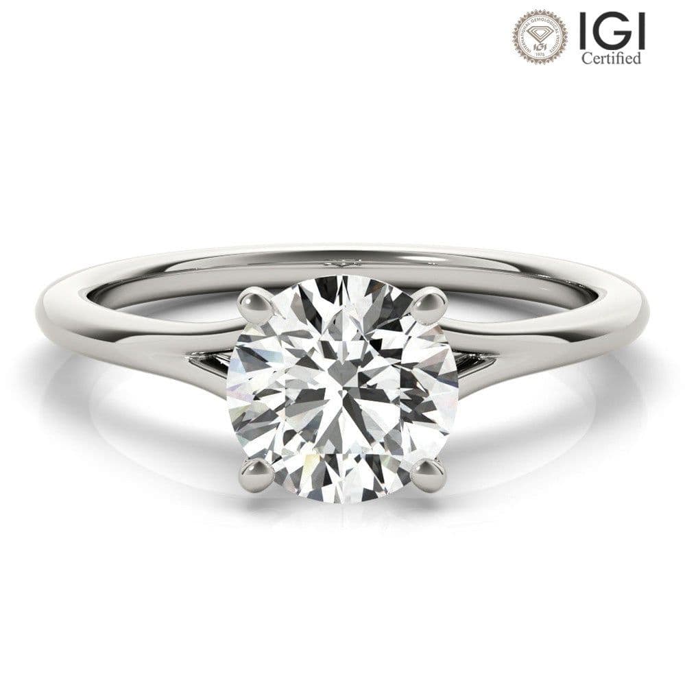 Aria Round Lab Grown Diamond Solitaire Engagement Ring IGI Certified